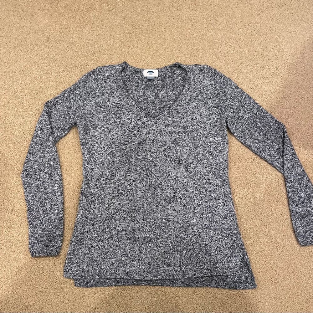 Grey V-Neck Sweater
